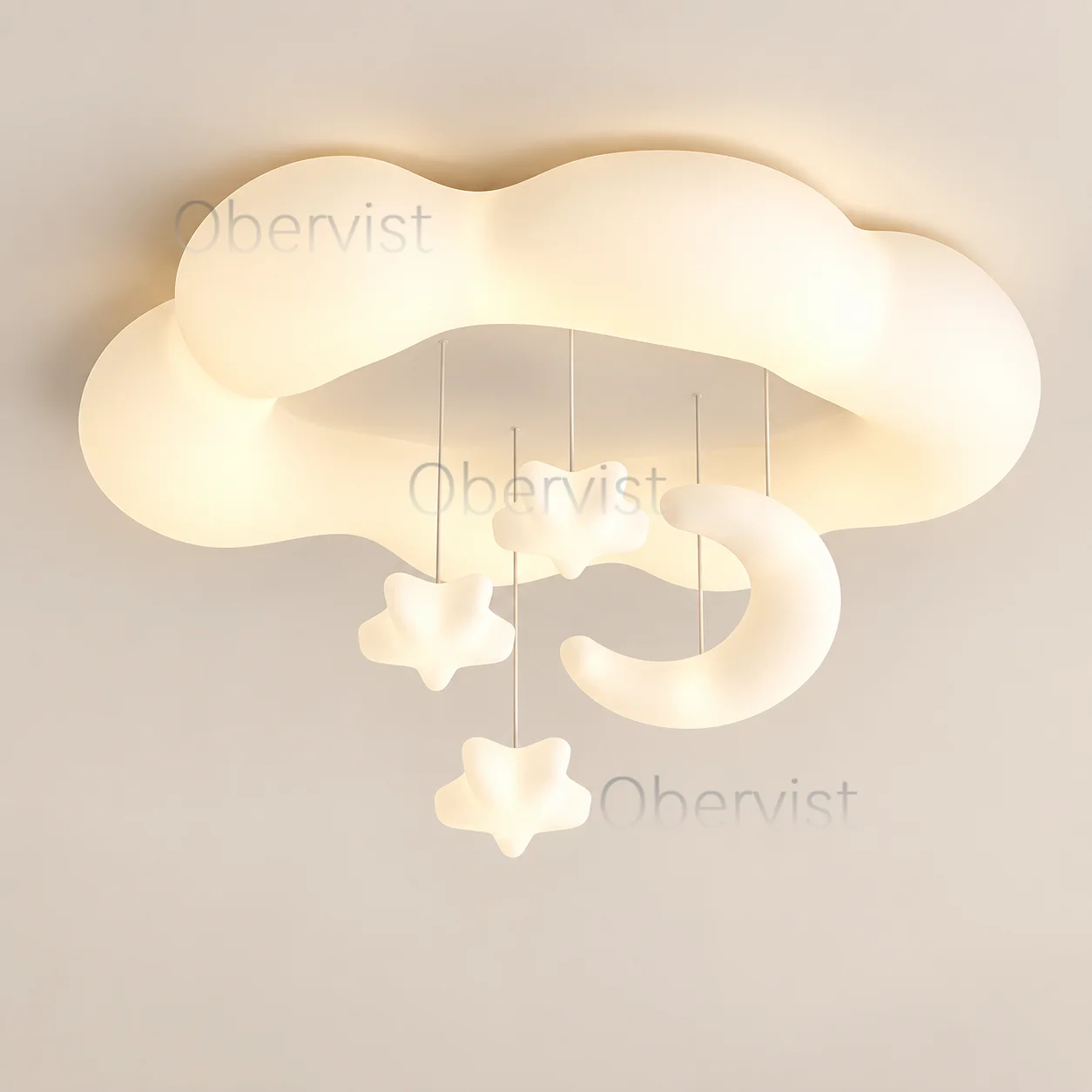 Baby Nursery Decor Boy - Cream Cloud LED Ceiling Light for