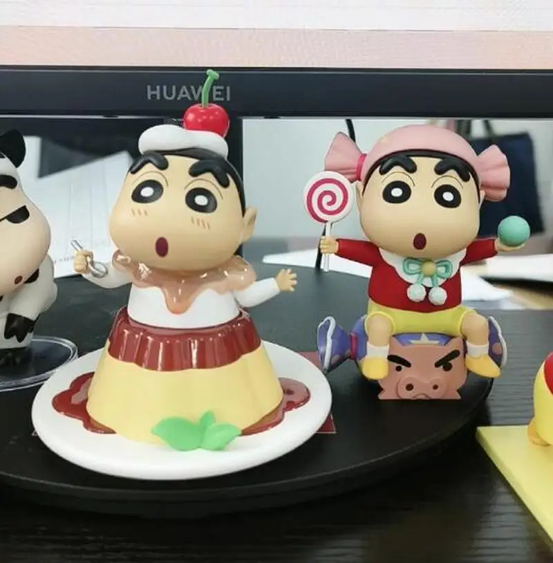 لطيف تلوين شين تشان القلب الوقت سلسلة صندوق أعمى بولي كلوريد الفينيل نموذج الصبي لعبة جمع سطح المكتب زخرفة تمثال عيد الميلاد هدية عيد ميلاد #4