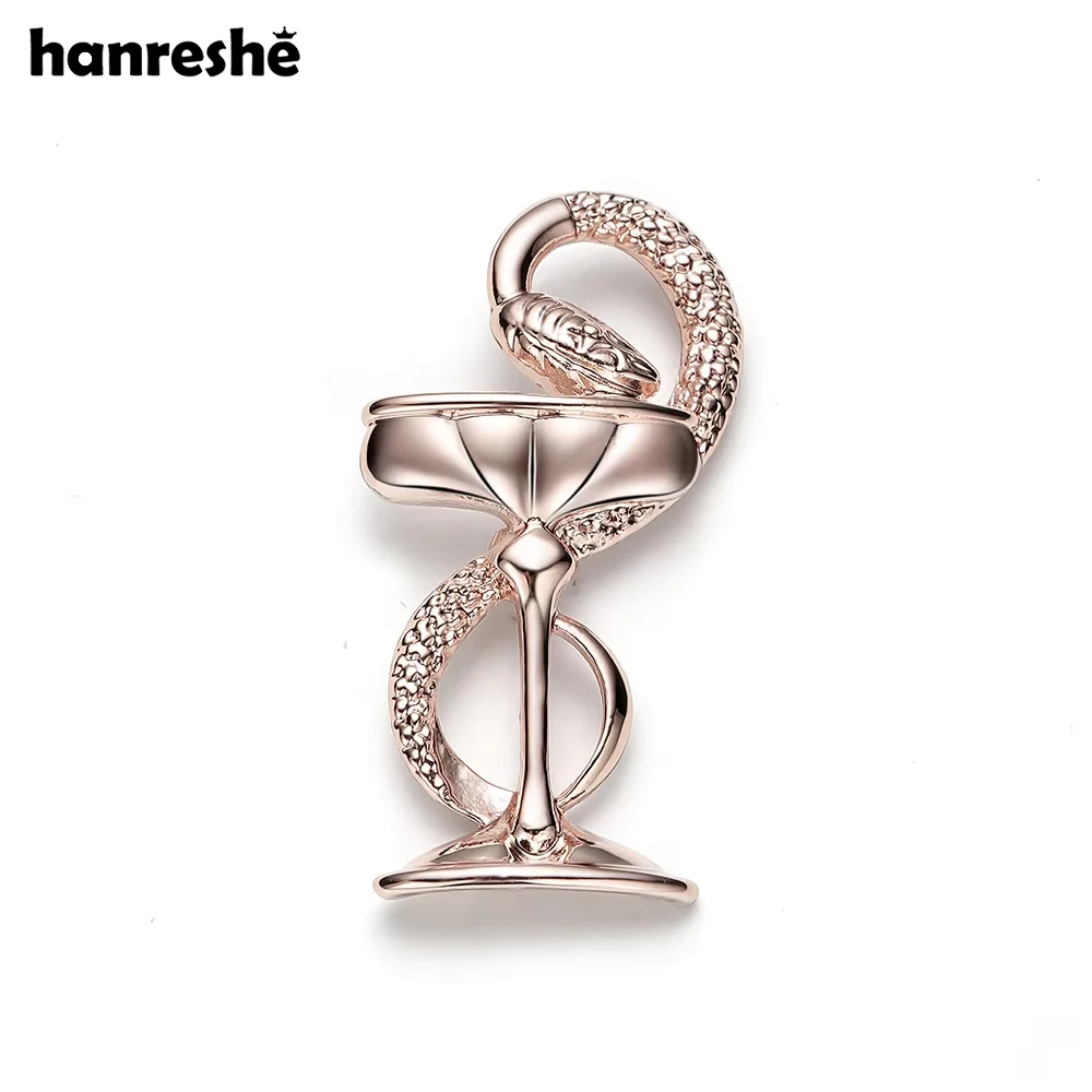 Bowl of Hygieia-Pin de insignia para mujer, Pin de regalo médico, Pin de médico, accesorios de Color plateado, broches de joyería de moda