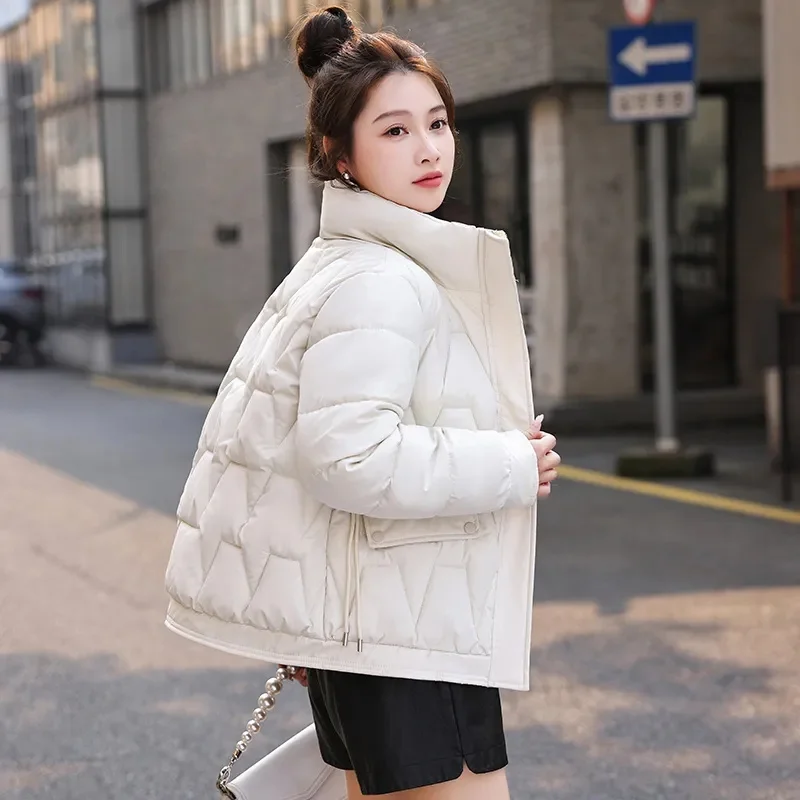 Oversized Fashion Parkas Jacket Women\'s Winter 2024 Loose Cotton padded Student Puffer Coat Thicken Warm Outerwear Female Overco