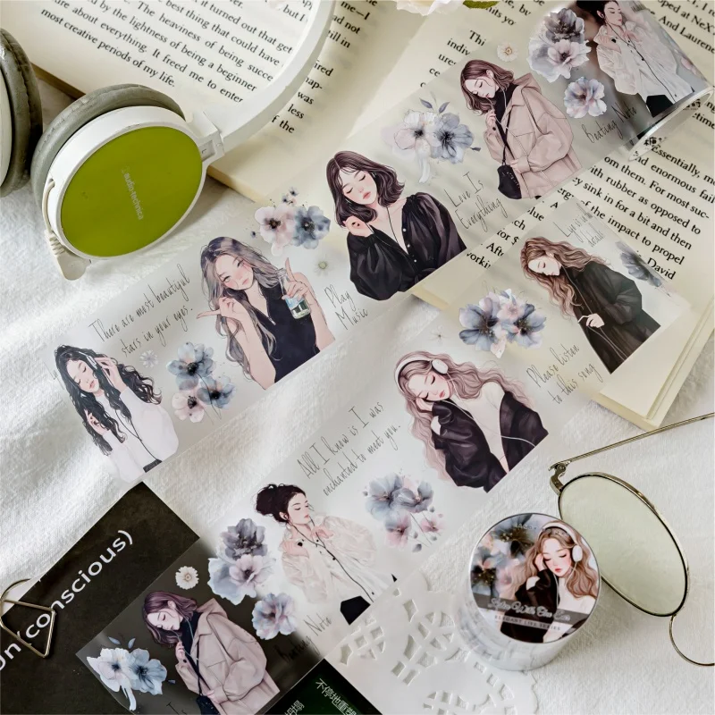 1 قطعة سلسلة الحياة الأنيقة الشريط لصق مجلة خلق المشهد الكولاج سجل القصاصات ملصقات الزخرفية شريط لاصق #5