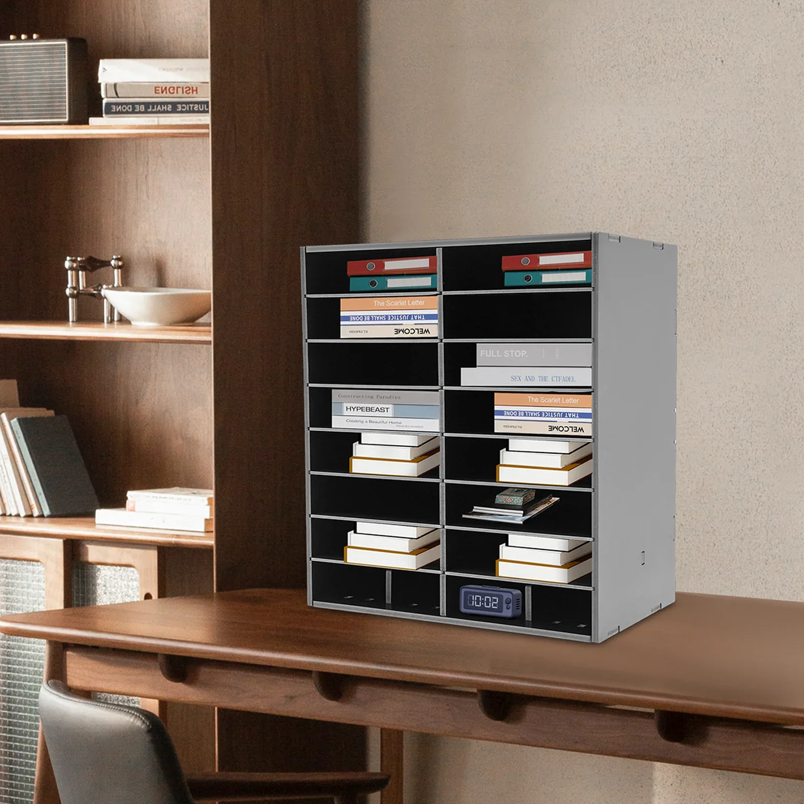 

16-slot file organizer, file sorter, file storage rack NEW