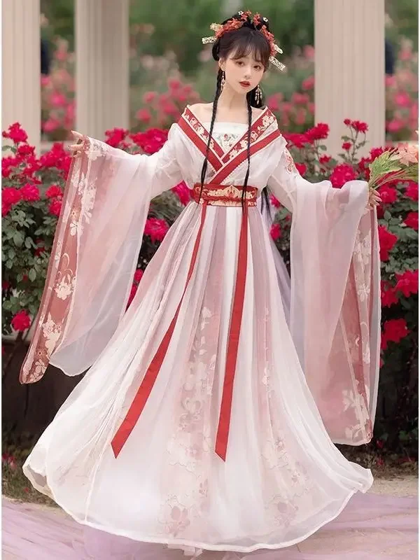 New Ancient Hanfu Women's Chinese Style Cosplay Costume Northern And Southern Dynasties Full Set Hanfu Dress