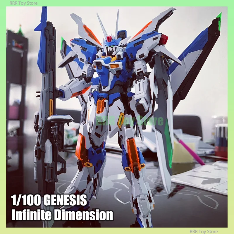 In Stock Infinite Dimension MG 1/100 GENESIS Model Kit Assembly Action Figures Robot Plastic Model Customized Doll Toys Gifts