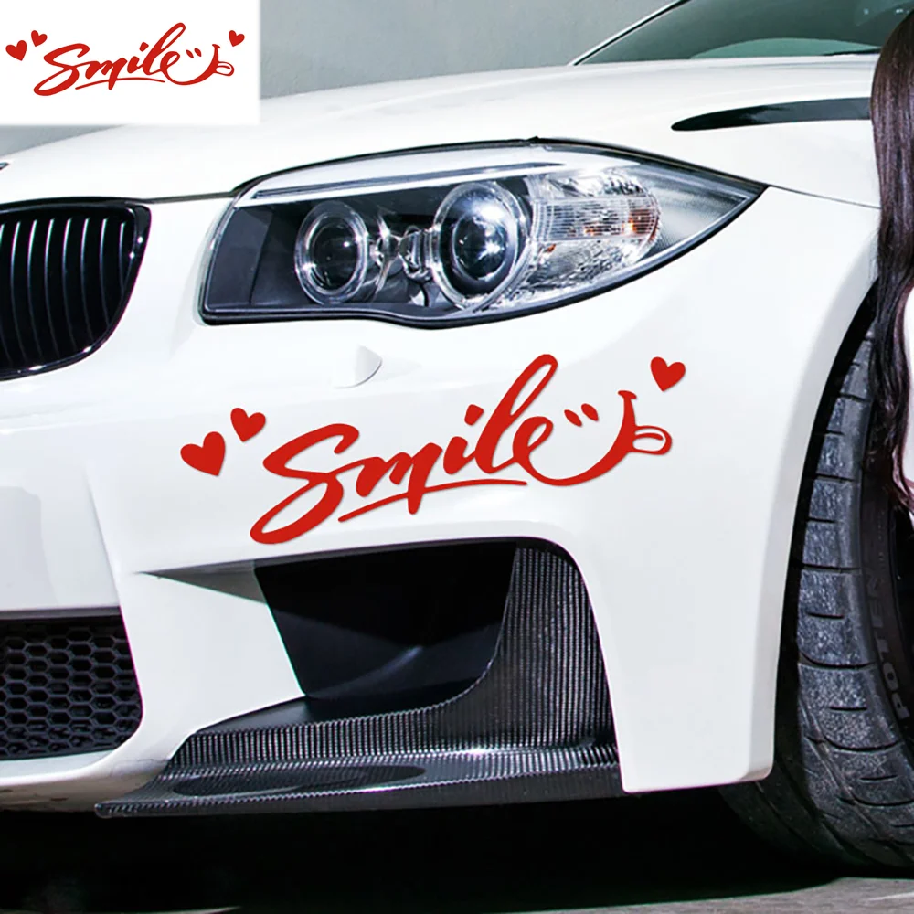 1 Uds. Calcomanías para motocicleta, pegatina para coche con cara sonriente, decoración eléctrica para el cuerpo, pegatinas creativas con personalidad, PVC resistente al agua