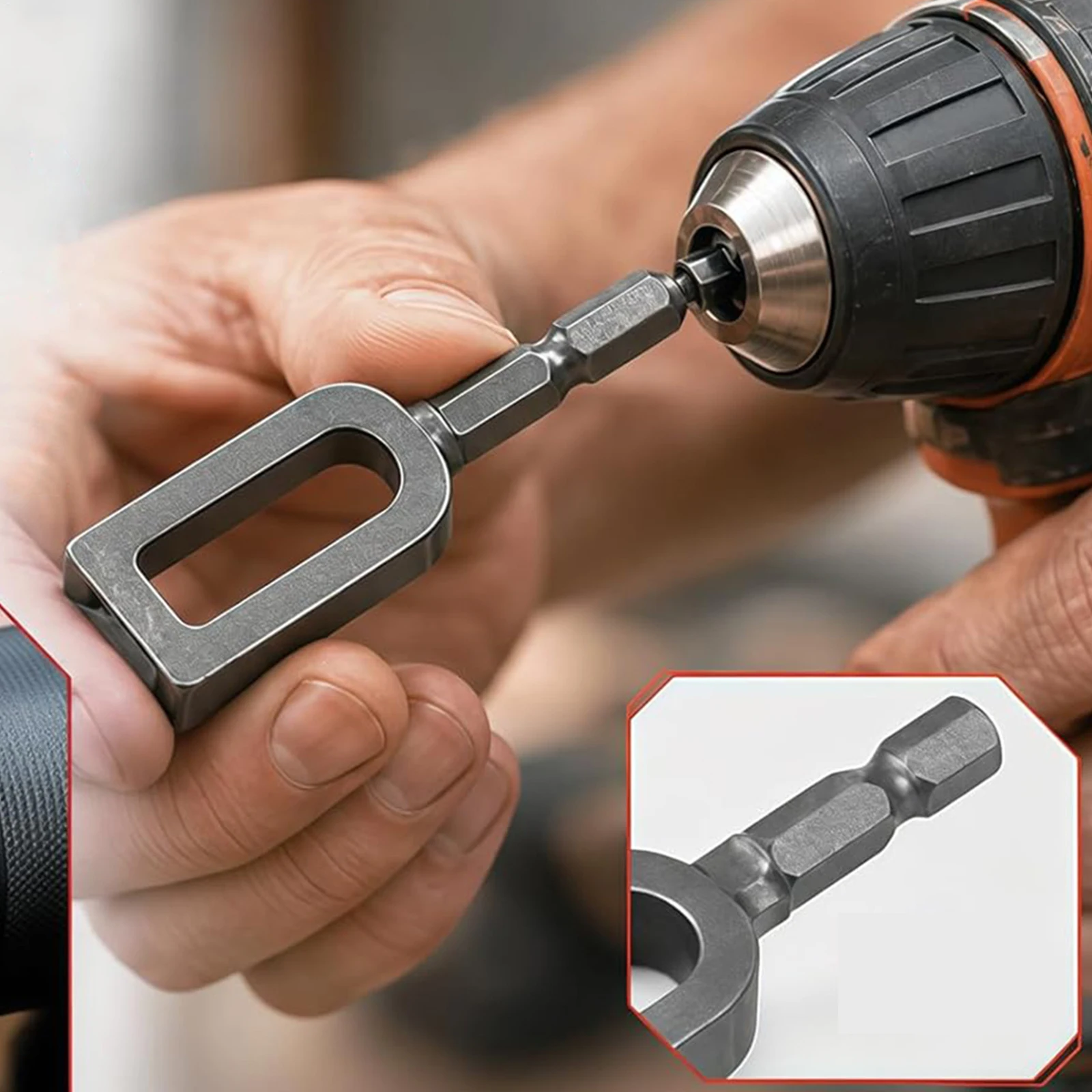 Electric Drill Wire Twisting Tool for Drills with 1/4in Hex Shank Rebar Tie Wire Winder for Fencing Rebars Tying & Construction