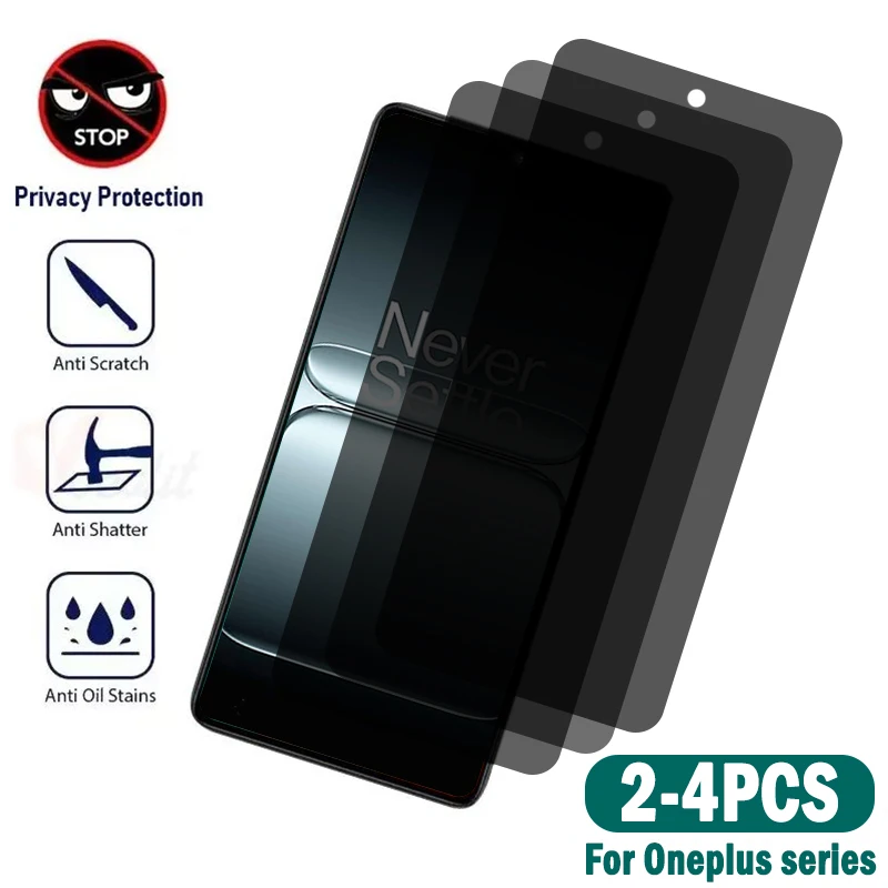 2-4 قطعة غطاء كامل مضاد للتجسس الخصوصية الزجاج المقسى ل OnePlus 13T 13R 10R 10T حامي الشاشة ل Oneplus Ace 5 Pro 3V 2V الزجاج