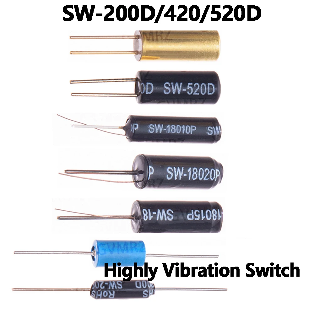 10PCS SW-200D/420/520D/18010P Highly Vibration Switch Ball Tilt Double bead Angle Spring Sensor 18015P/18020P/58010P