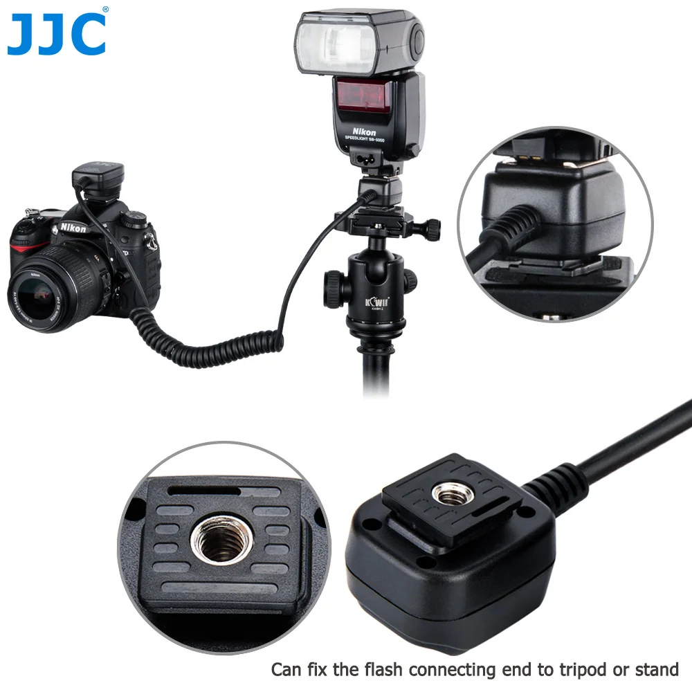 JJC 1.3m TTL Off Camera Flash Cords Hot Shoe Sync Remote Light Focus Cable for Nikon D series DSLR Speedlites SB-5000/SB-800