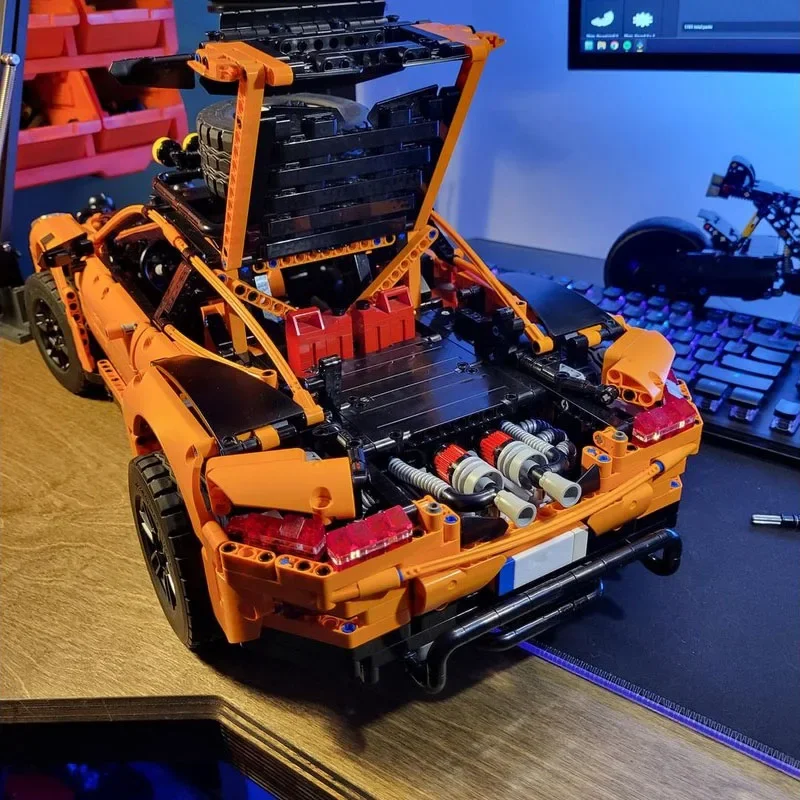 

MOC-223515 Новый классический супер спортивный гоночный автомобиль, строительные блоки, модель3211 деталей, детский строительный блок на день рождения для мальчиков, игрушка в подарок