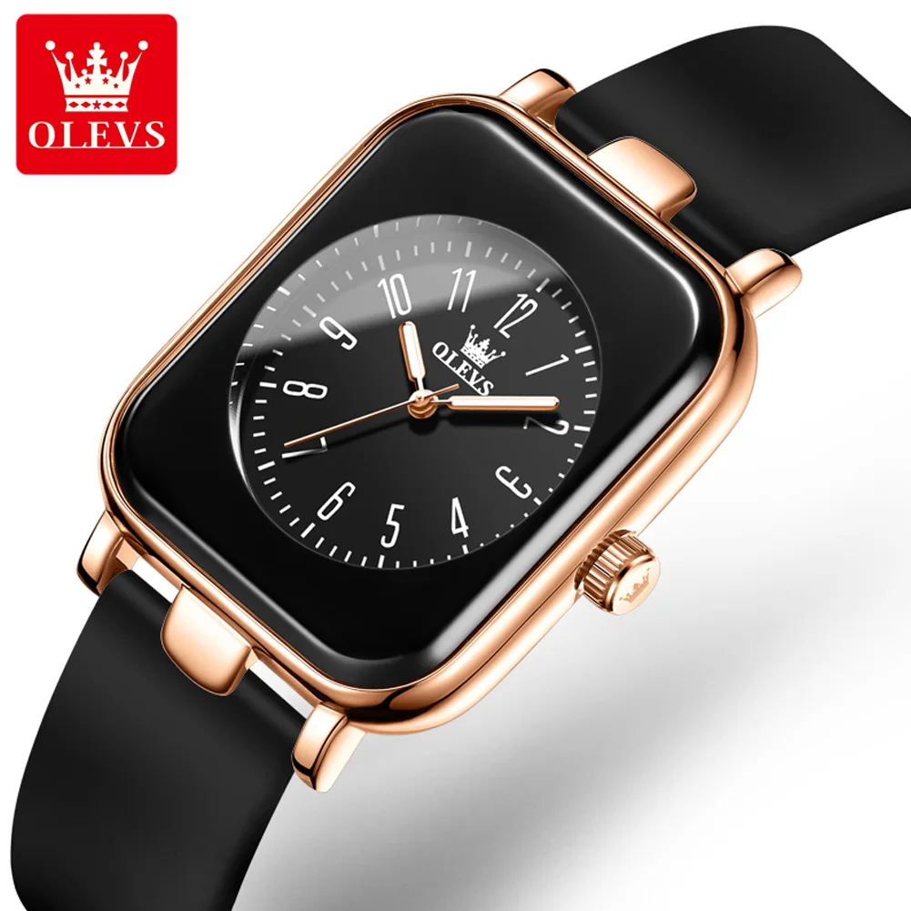 Olevs 9961 relógio feminino moda lazer simples relógio de quartzo à prova dwaterproof água pulseira de silicone elegante presente premium classe superior feminino reloj