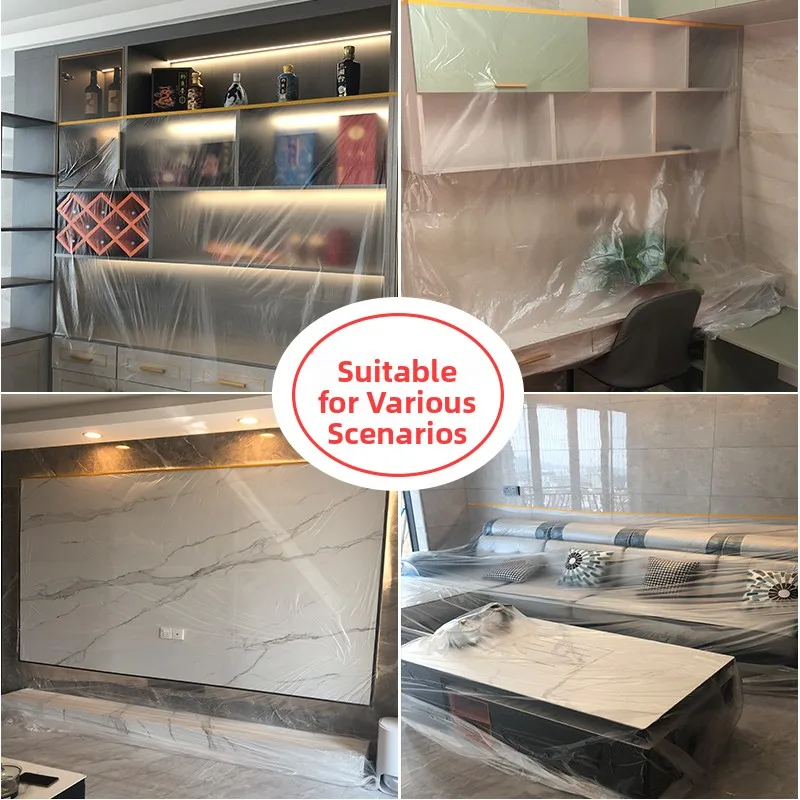 3J Modern mat Sle Dustproof Film Sofa Furniture Protection Cover Plastic Decorative Film Radiator Cover Cloth view 2