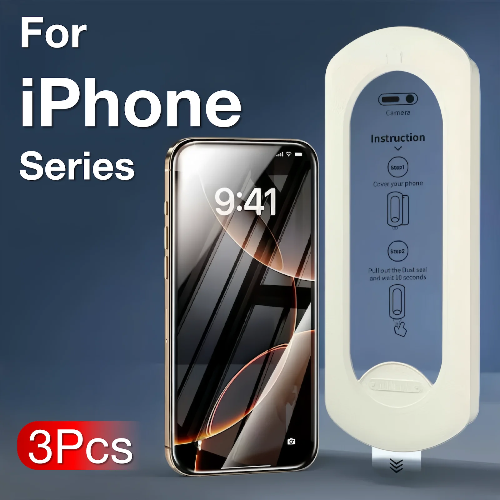 

3 шт. для Apple iPhone 16 16e 15 14 Plus 13 12 11 Pro Max XS X XR Защитная пленка для экрана телефона из закаленного стекла с комплектом для установки