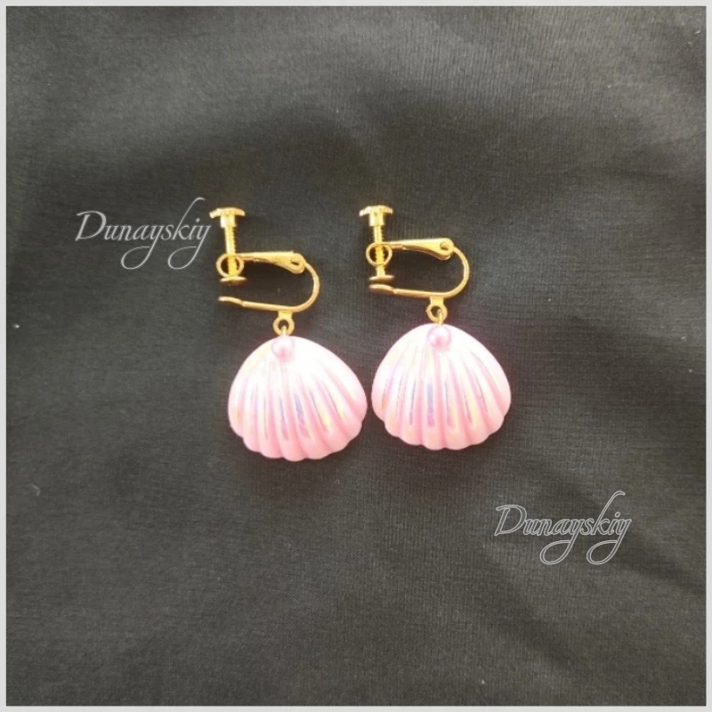 Mermaid Melody Lucia Nanami Cosplay Accessory Set Pink Shell Cosplay Jewelry Set Necklace Bracelet Earrings Hair Clips Stage view 3