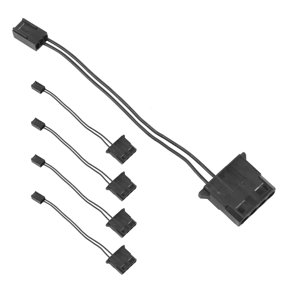 TOP 5Pcs IDE to 3 Pin Fan Power Cable Molex D Plug Power to 3 Pin Connector Computer PC Cooling Convertor Cable