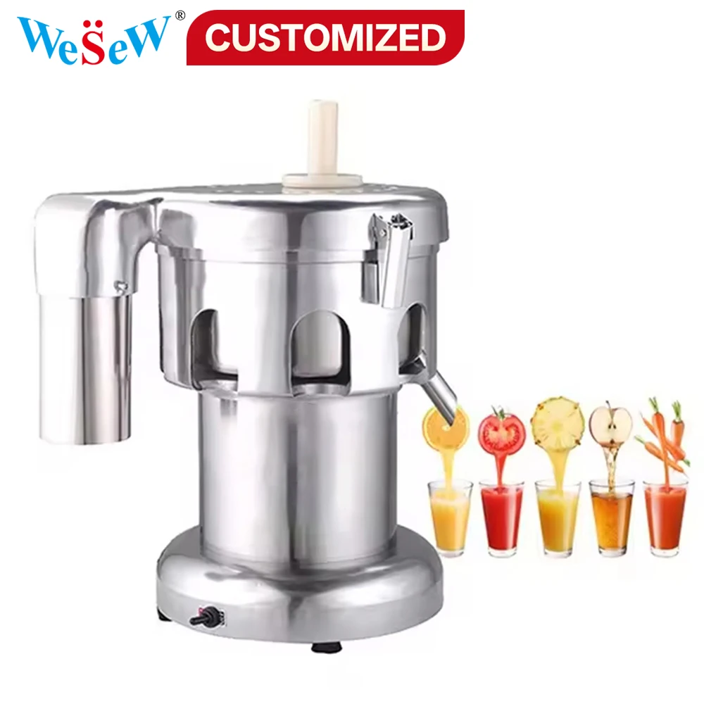 Customized Commercial Juicer With Pulp Retention Fruit And Vegetable Juicer Stainless Steel Industrial Juicer 220V 370W Apple Or