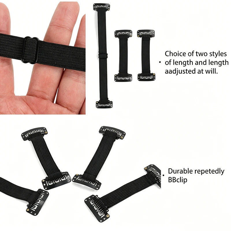 Invisible Elastic Face Bands with Clips Adjustable Comfortable Facial Belt for Everyday Wear