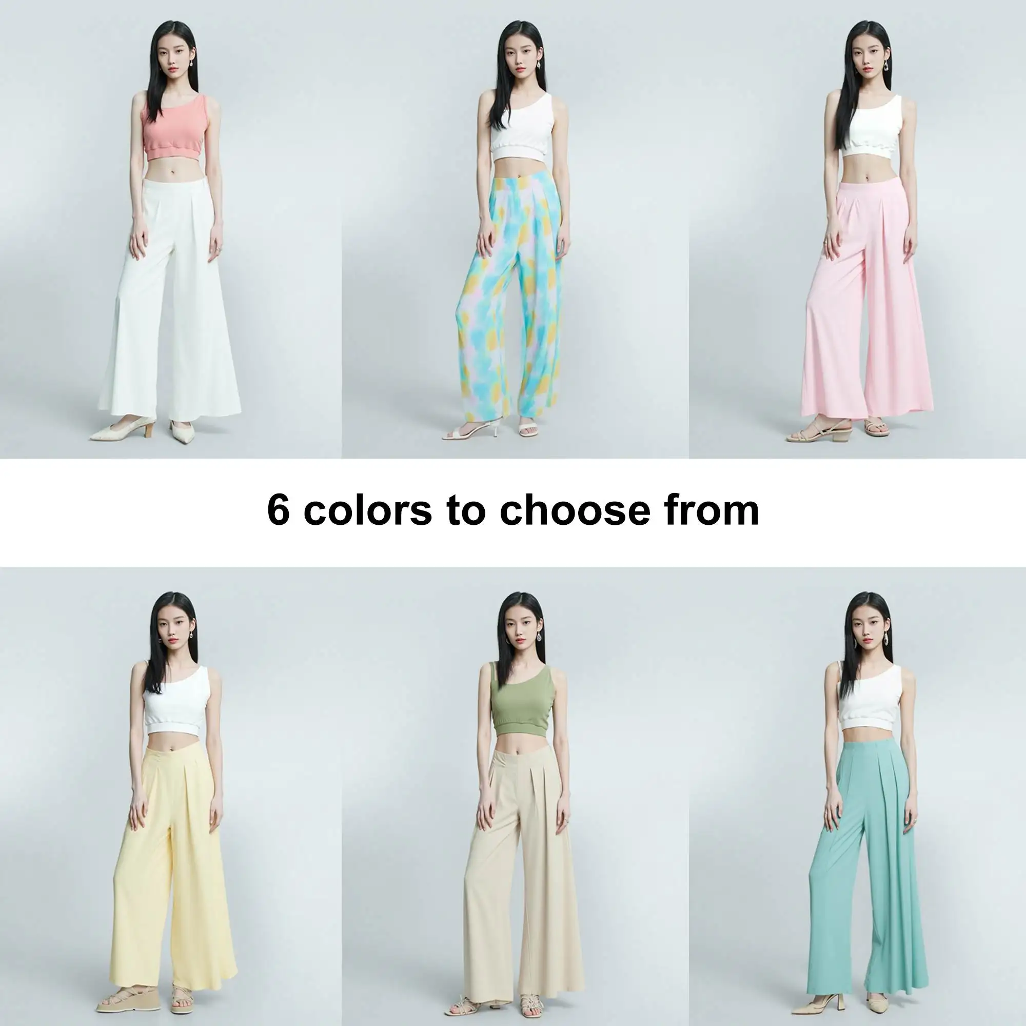 

Woman's Dance Yoga Straight Leg Pants Lady's High-Waisted Wide-Leg Pants Loose Trousers Suitable Sports Fitness