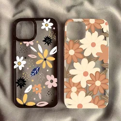 INS Retro Flowers Phone Case For Samsung Galaxy S24 S25 S23 FE S22 Ultra A55 A06 A16 A54 A35 A15 A34 5G Shockproof Clear Cover