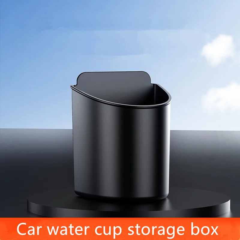 ABS Universal Auto-Getränkehalter für die Tür, Clip-Design, Getränkeablage, Aufbewahrungsbox, Auto-Rücksitz Wasserbecher-Organizer mit Tasche