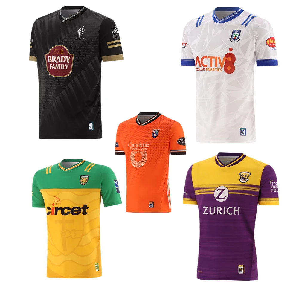 2024 nowa koszulka GAA Antrim Fermanagh Dublin Derry Kerry Donegal w dół Wexford Kilkenny Offaly Tipperary Ireland gaa shirt