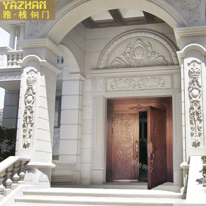 Villa door copper door entry door art copper door true custom new Chinese villa door self-built house entry door custom