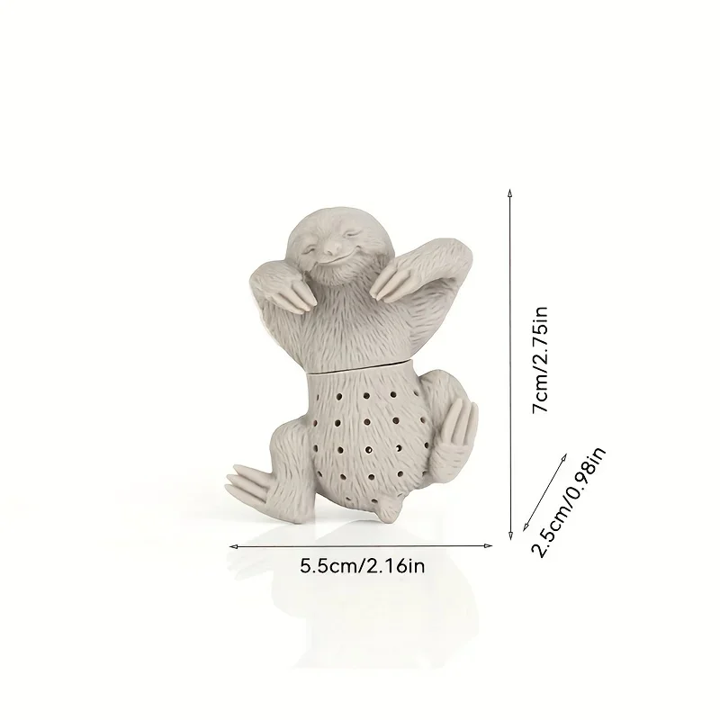 1pc Bradypod Tea Infuser Reusable Cute Loose  Tea Strainer Filter Diffuser Silicone Kitchen Tools Gadgets