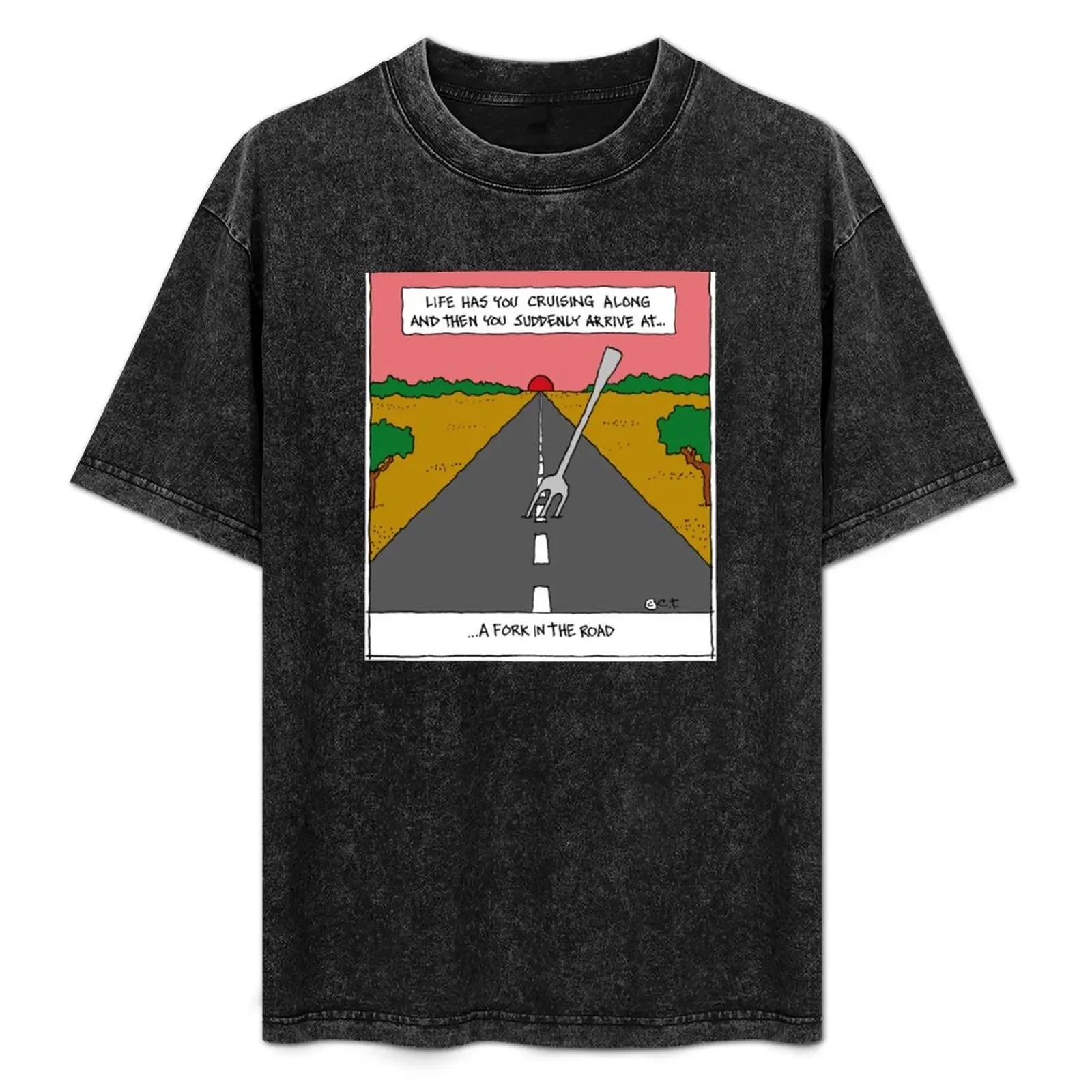 

Футболка A Fork In The Road, летняя повседневная свободная футболка