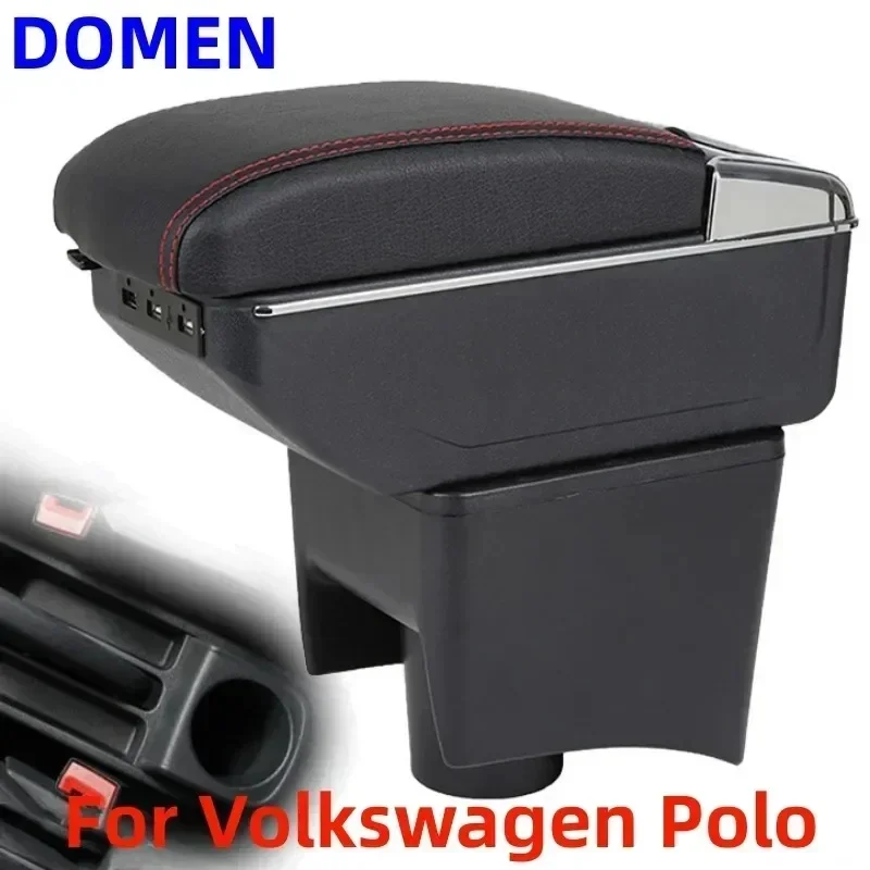 New luxury For Volkswagen POLO Armrest new For VW POLO Mk5 6R Vento Car Armrest box Interior Parts Car Accessories 2012-2018