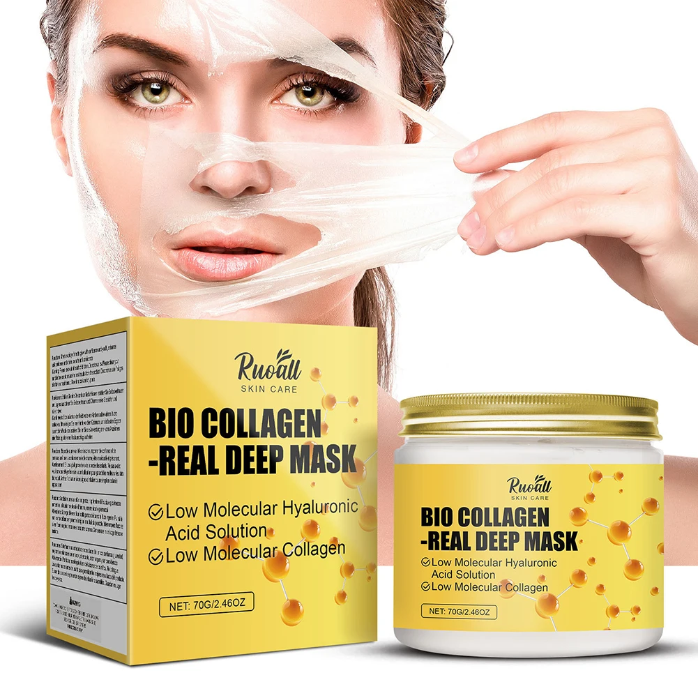

70g Bio Collagen-Real Deep Mask Hydrating Deep Collagen Hyaluronic Acid Peel Off Mask,Deep Pore Cleansing Blackhead Removal