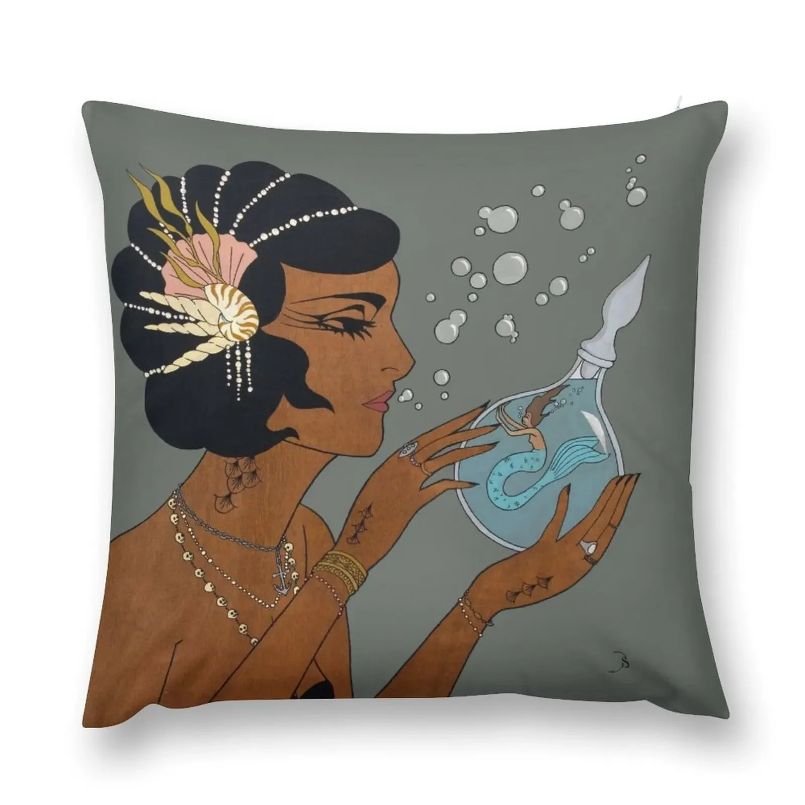 

The Sea Witch Throw Pillow anime girl Decorative Cushion Cover pillow