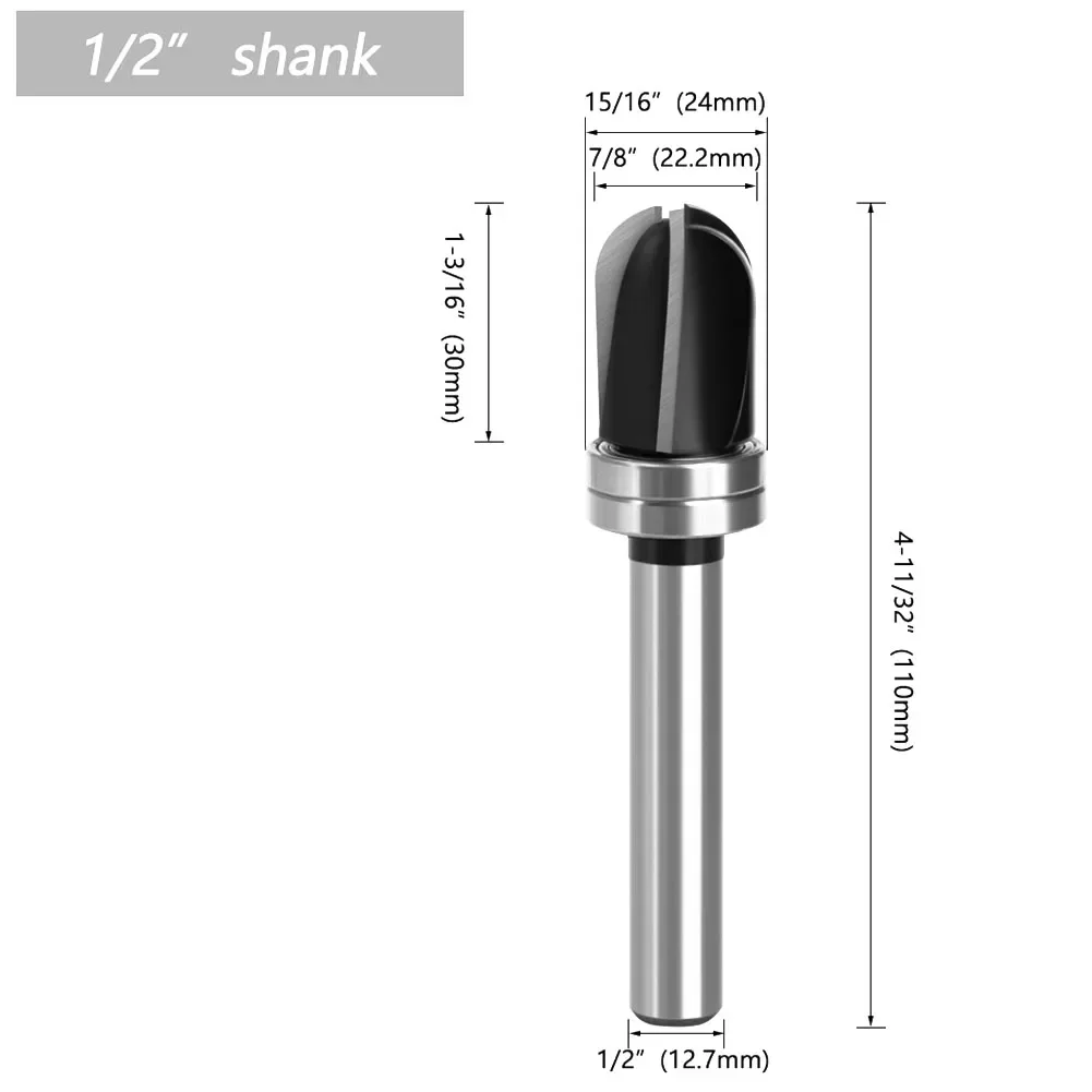 Power Tools Spring Connector Router Bit 3 Edge Black/Silver Color Long Blade With Bearing For Engraving Machine