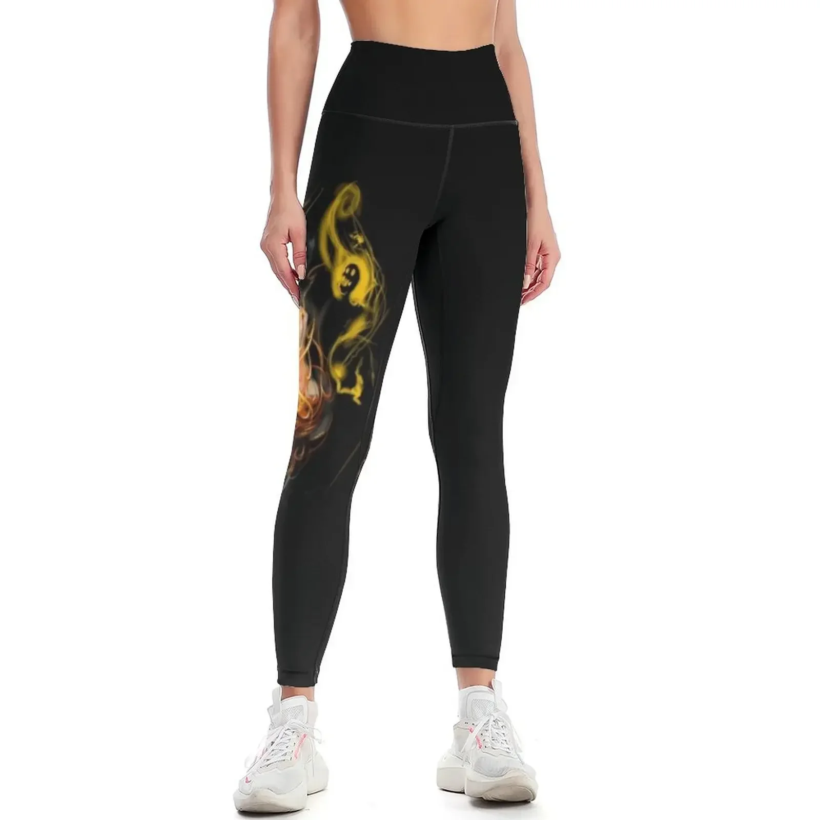 

Fire skeleton Leggings gym's sportswear Women's sports pants flared gym's clothing Womens Leggings