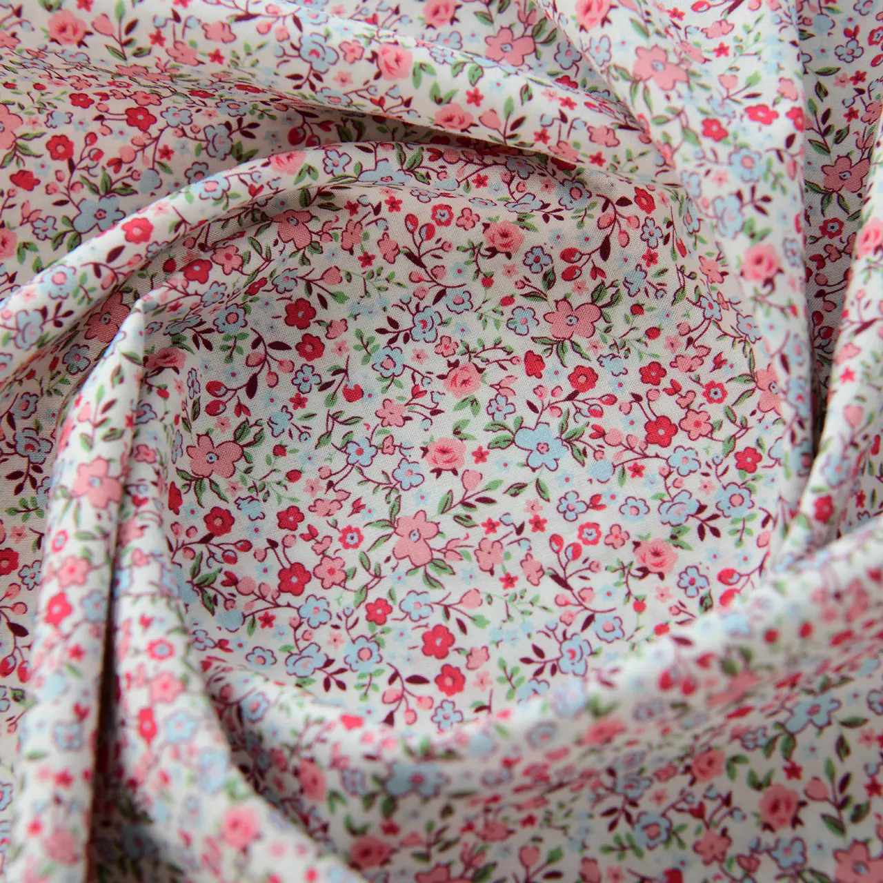 145x50cm 60s gekämmter reiner Baumwollstoff, Vintage-Kleinflorenmuster, hohe Dichte, Leinwandbindung, atmungsaktiv, hautfreundlich, für Bezugstoffe. – Detail 7
