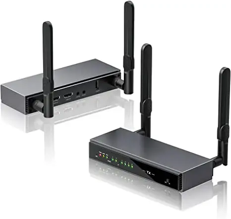 Video Full HD 1080P a salida en bucle Control IR KVM compatible con múltiples transmisores y receptor HD inalámbricos RX Kit extensor HD