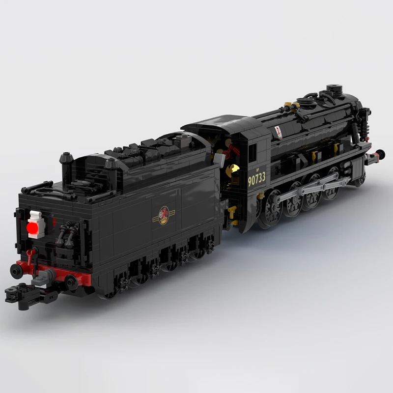 Railway Heavy Freight Steam Locomotive WD Austerity 2-8-0 Building Blocks British Motor Train Model Bricks Toys Kids Gifts