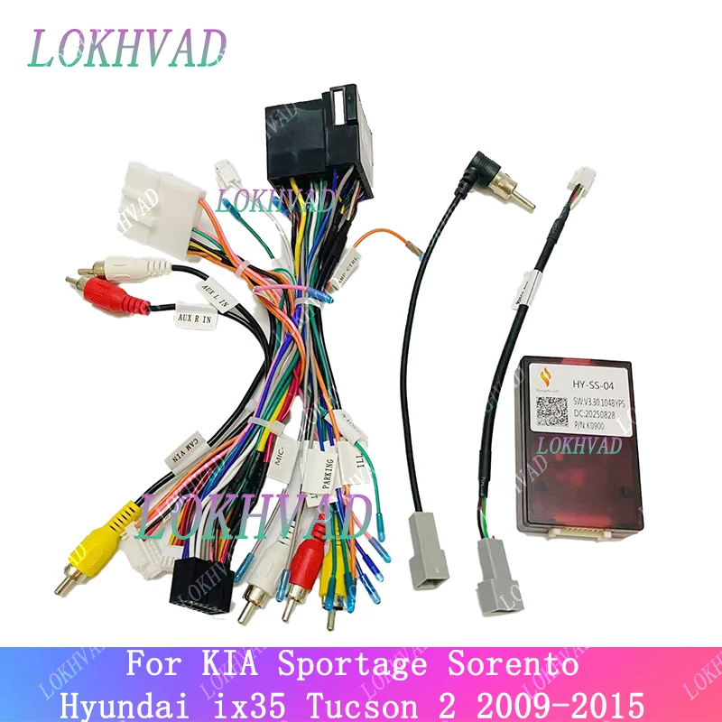 LOKHVAD 16Pin Car Wiring Harness Adapter Canbus Box Decoder For KIA Sportage Sorento Hyundai IX35 Tucson 2 2009-2015
