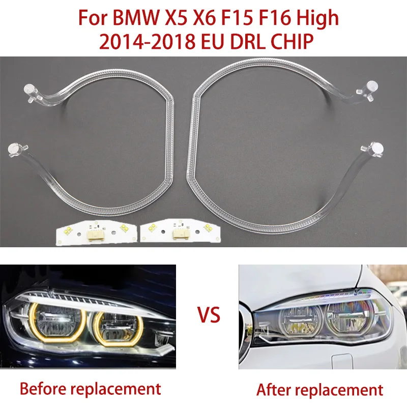 

Модуль балласта белого света, подходящий для BMW X5 X6 F15 F16 2014-2018, светодиодный европейский вариант, чип «ангельский глаз», автомобильный чип DRL