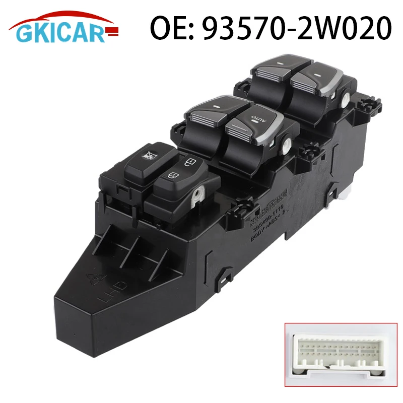 ODiDiO 935702W020 93570-2W020 Power Window Switch for Hyundai Santa fe 2013-2015 Door Lock Lift Control