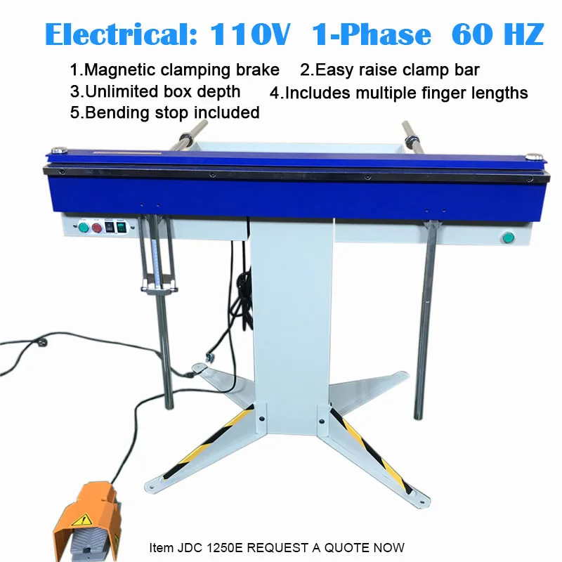 1250E Magnetic Bending Machine, Sheet Metal Folding Machine