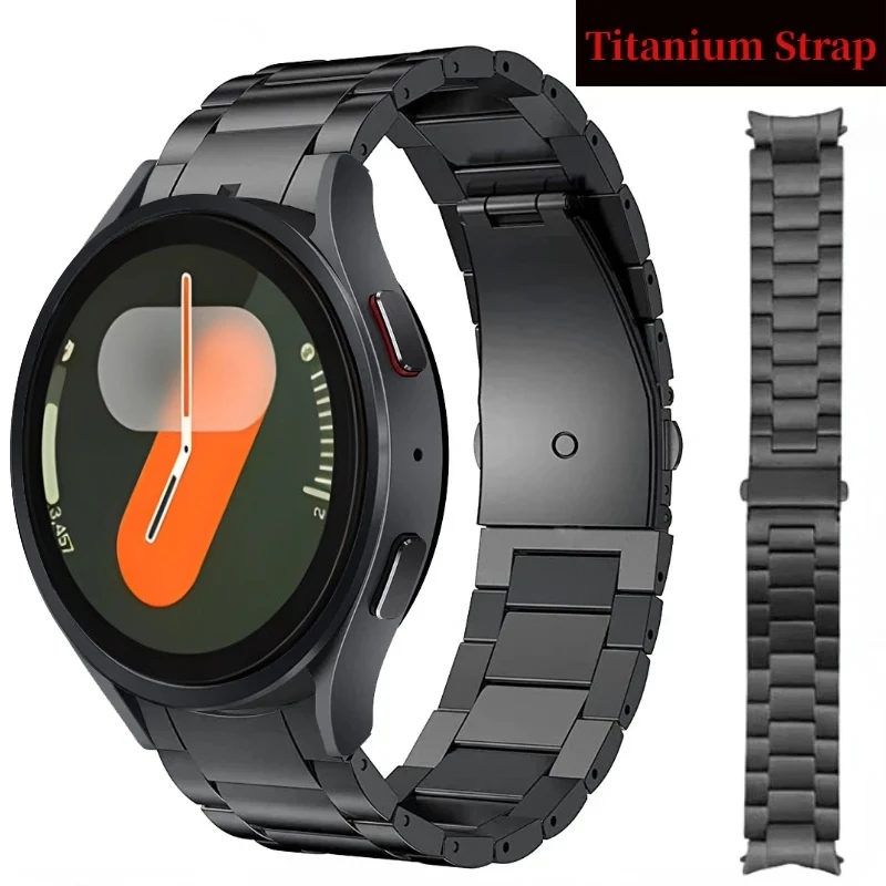 

Titanium Metal Strap For Samsung Galaxy Watch 6 Classic 47mm 46mm 43mm Pro 45mm Light Bracelet Belt Watch 7/6/5/4 44mm 40mm Band