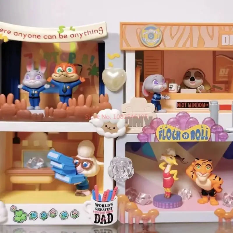 ฟิกเกอร์ Popmart Disney Zootopia Highlight Moments Series กล่องสุ่ม นิค ไวลด์ จูดี้ ของสะสม ตุ๊กตา ของขวัญวันหยุด วันเกิด ของเล่น