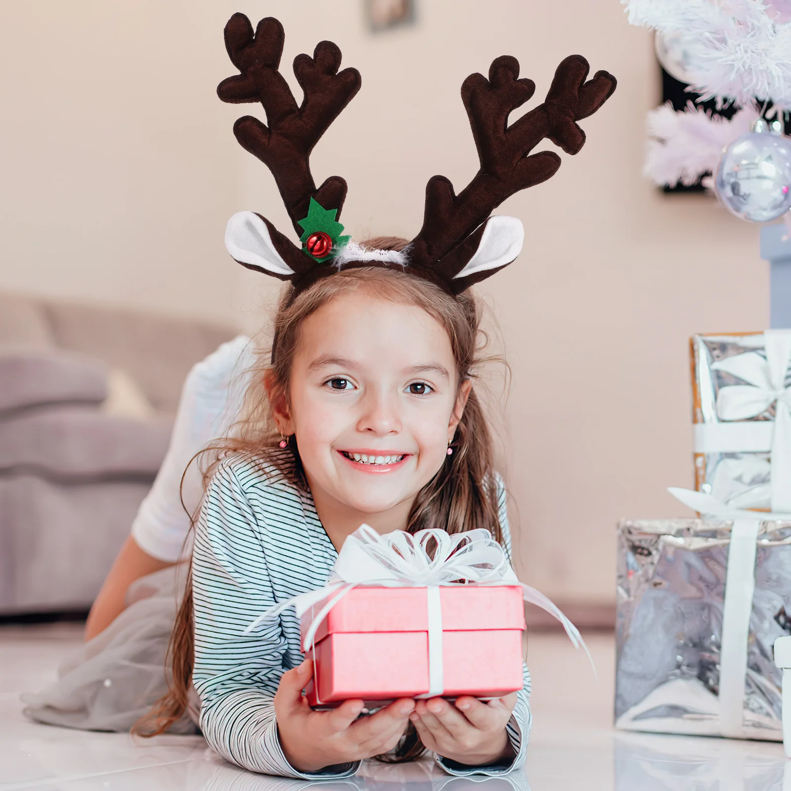 

2Pcs Xmas Antler Headband Hair Band Decor Christmas Party Costume Photo Prop Festival Xmas Antler Headband Party Hair Band Decor