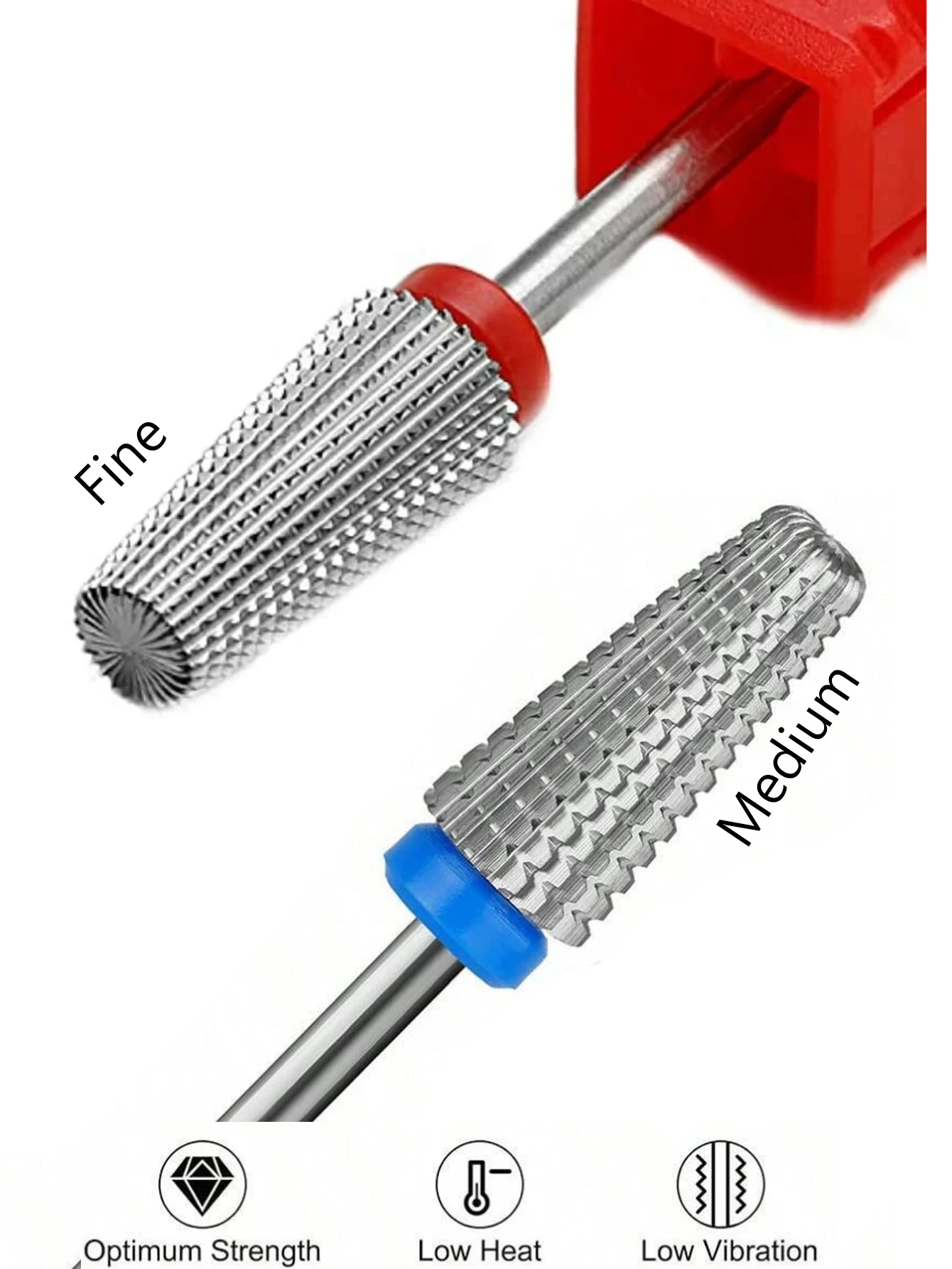 3/32" 5 in 1 Professional Carbide Nail Drill Bits Sets with Case