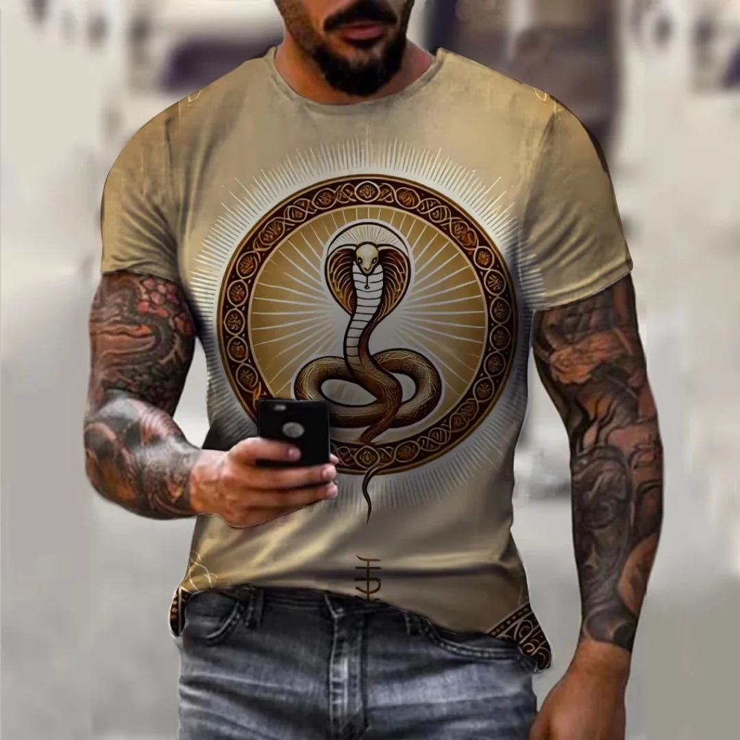 T-shirt grafica serpente gigante mostro di Halloween Sport estivi Tempo libero T-shirt da uomo asciutta rapidamente Abbigliamento per bambini Tee Y2k Donna