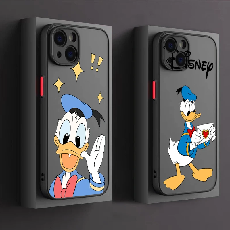 Disney Donald Duck Phone Case For Apple iPhone 15 14 13 12 11 XS Mini Pro Max 8 XR X Matte Frosted Translucent