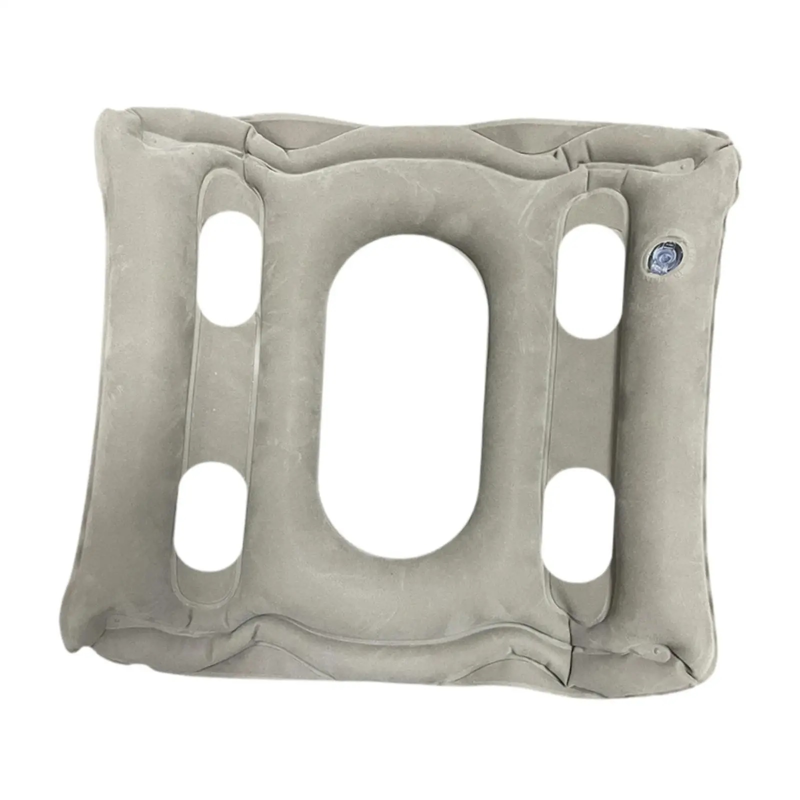 Adjustable Donut Inflatable Seat Cushion Soft Breathable Flocking Pad for Long Sitting Home Office Sofa Relax
