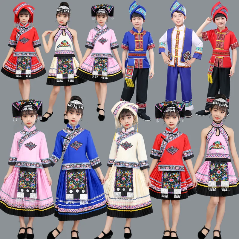 24 styles Miao Hmong Dance Costume For Girls Vintage Miao Clothing School Dance Costume Traditional Chinese Clothes