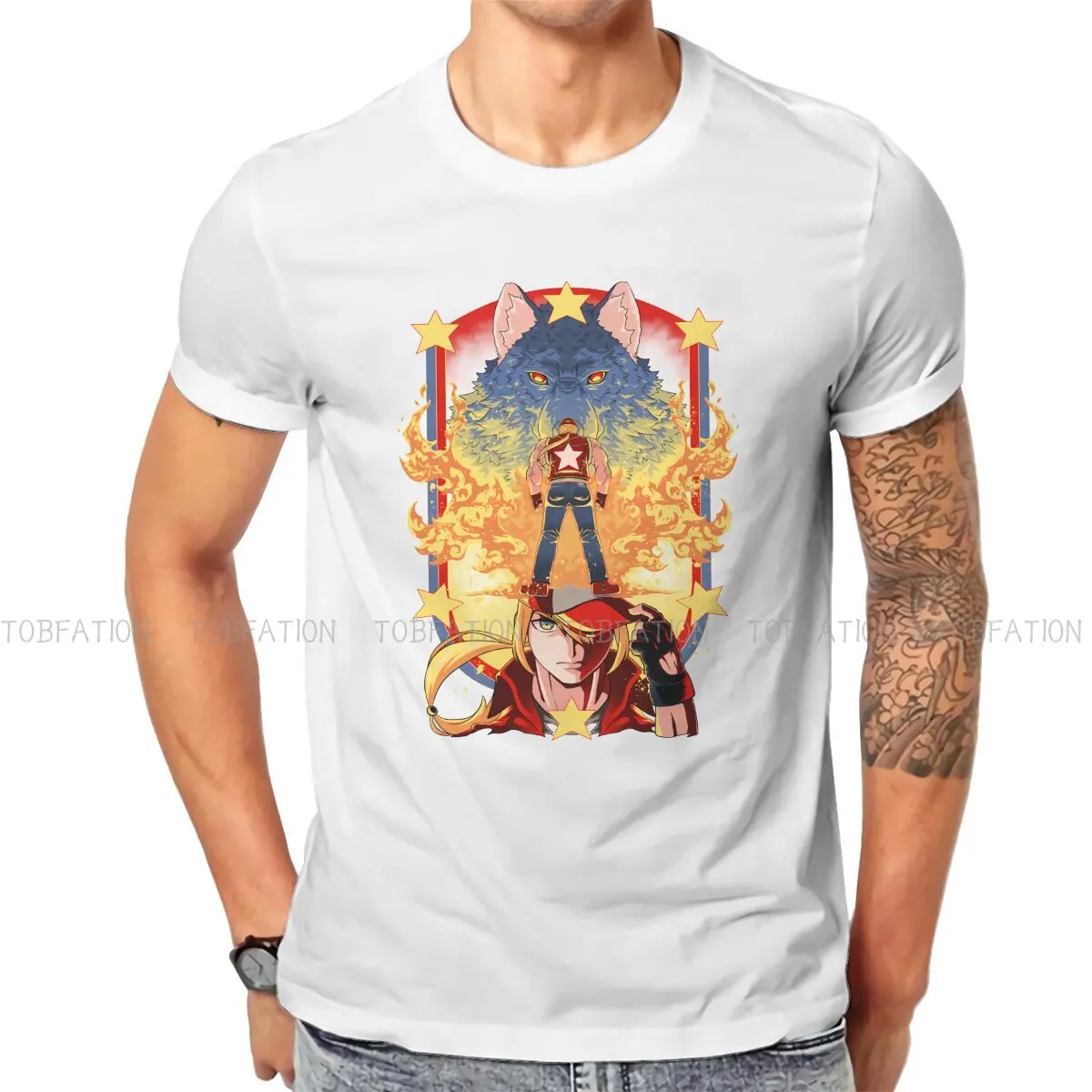 Lone Worf Terry Bogard  Special TShirt The King of Fighters Game Leisure T Shirt Summer Stuff For Adult