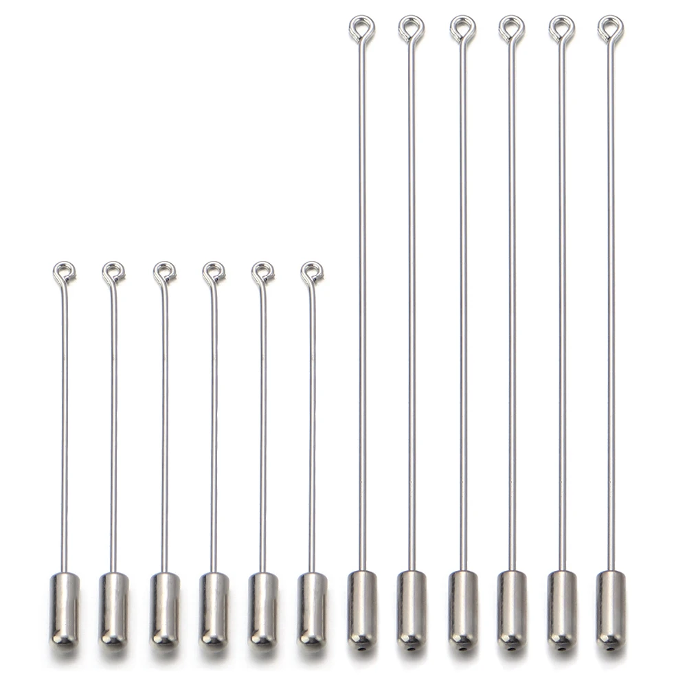 10 قطعة 4 أنماط 60 90 120 مللي متر الروديوم بروش دبوس قبعة معدنية دبوس دبابيس الأمان مع سدادة ينتهي Diy بها بنفسك بروش دبابيس قاعدة صنع المجوهرات #2